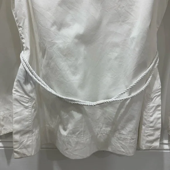 Ralph Lauren White Belted Long Sleeve Tunic - Picture 9 of 9